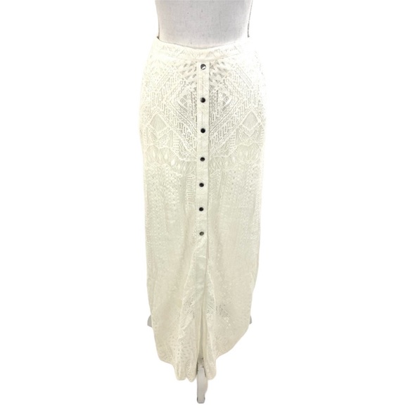 NWT BCBGMaxAzria Harper Lace Maxi Skirt 0 - Picture 4 of 14